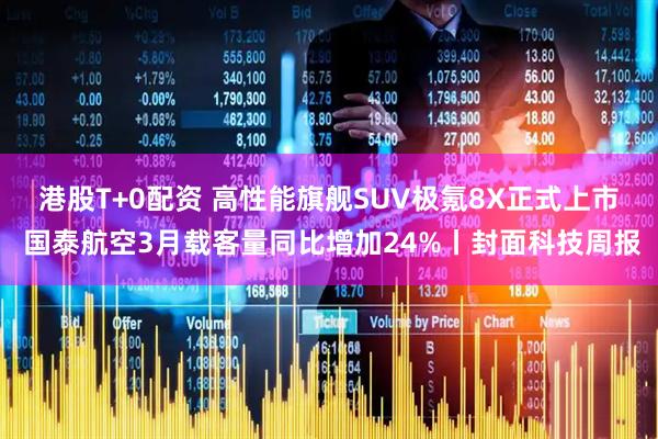 港股T+0配资 高性能旗舰SUV极氪8X正式上市 国泰航空3月载客量同比增加24%丨封面科技周报